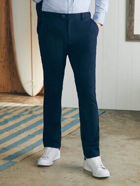 Faherty Movement Knit Pant (34" Inseam) in Lupine Navy Sz: 35